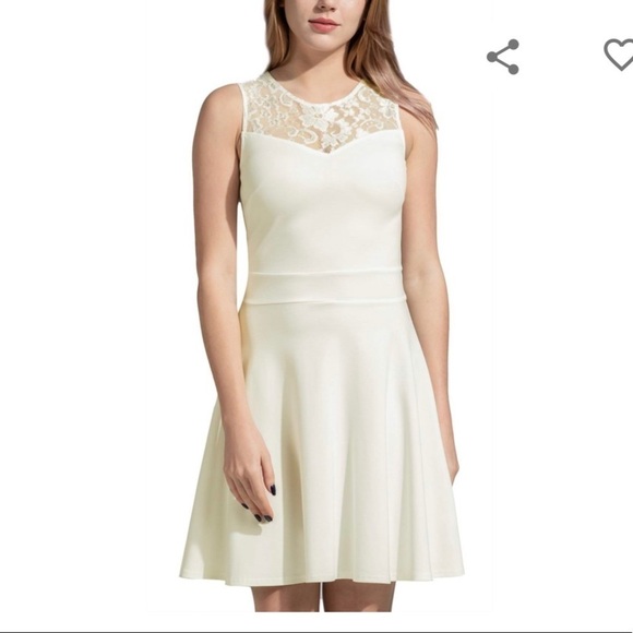 NWT Floral Lace Pleated Little Cocktail Party Dress - Picture 2 of 8